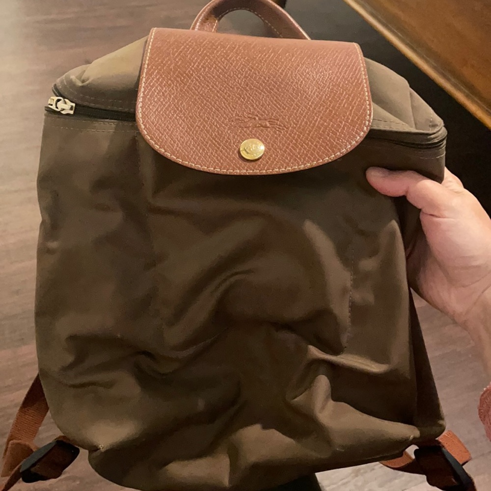 Longchamp Olive Backpack